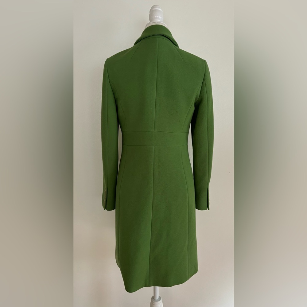 J Crew Kelly Green Day Coat Dressy Wool Blend Fitted Small - Picture 3 of 15